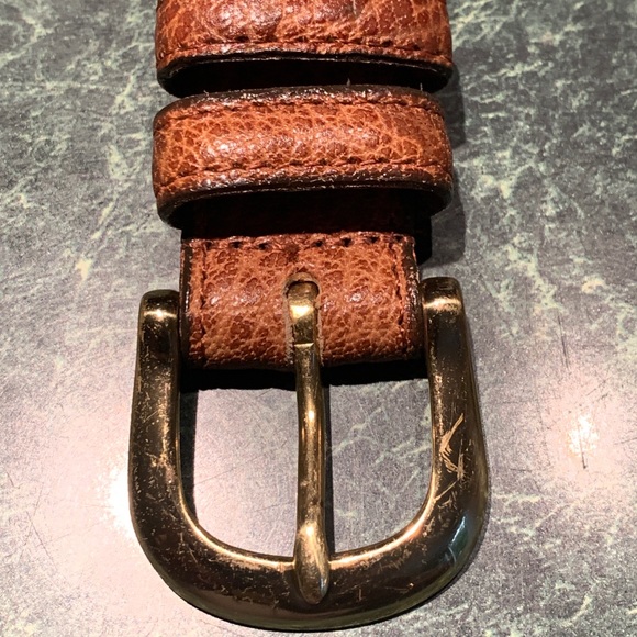 MEN COACH AMBER SHRUNKEN SOLID BRASS CASUAL BELT - Picture 6 of 10